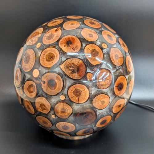 Cherry Plum & Resin Lamp – Sphere Collection