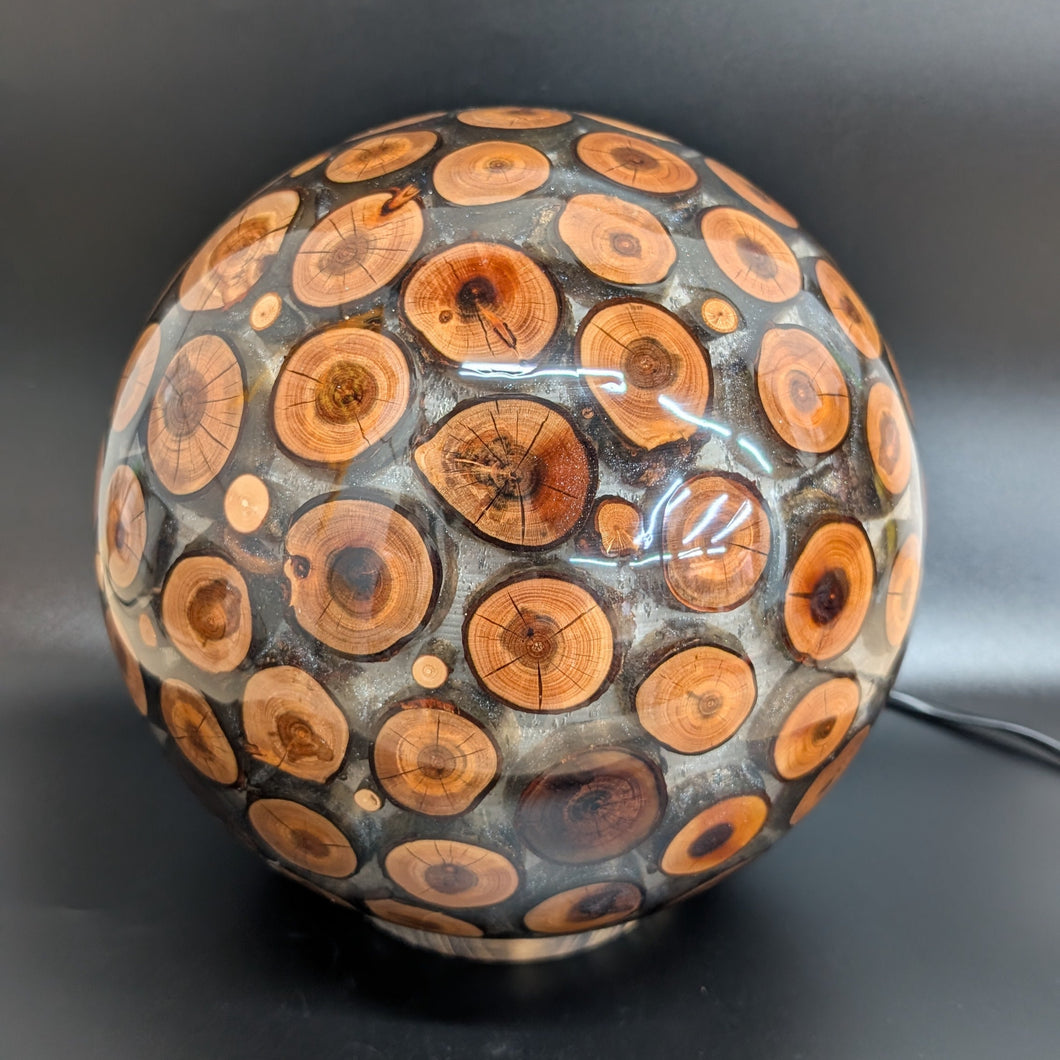 Cherry Plum & Resin Lamp – Sphere Collection