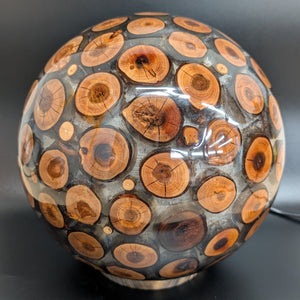 Cherry Plum & Resin Lamp – Sphere Collection