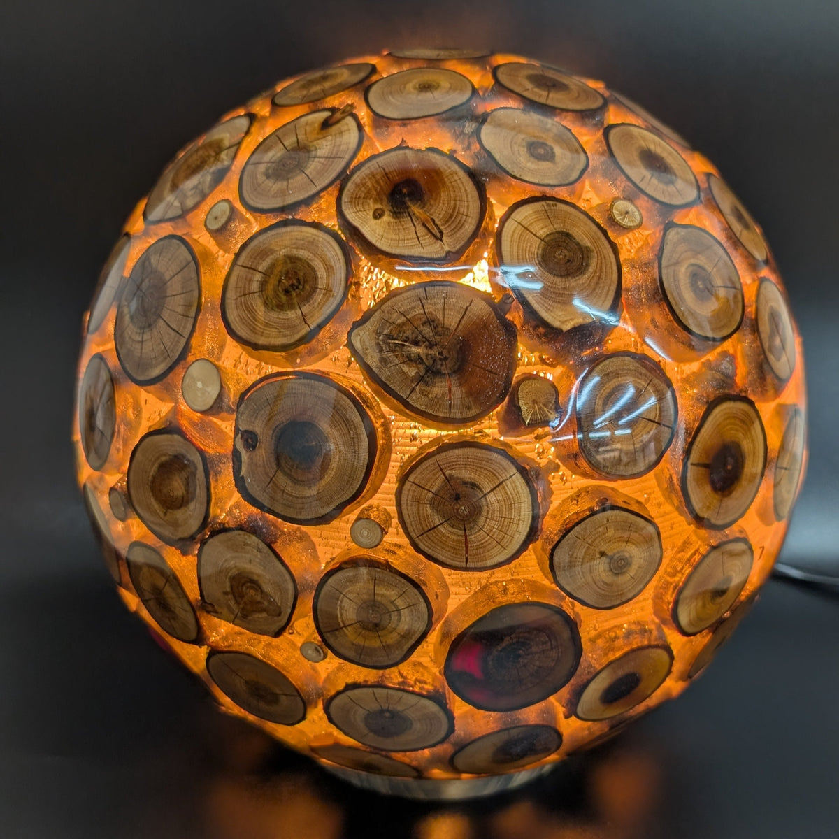 Cherry Plum & Resin Lamp – Sphere Collection