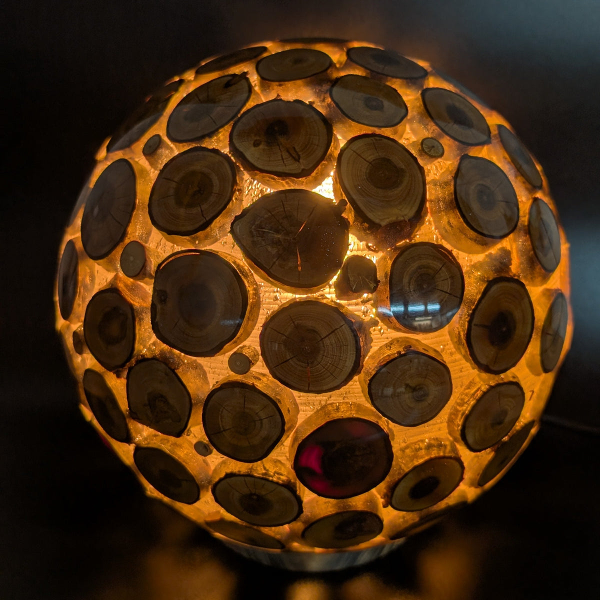 Cherry Plum & Resin Lamp – Sphere Collection