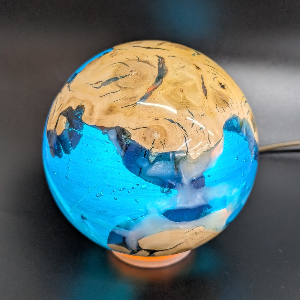 The World Within – Cherry Plum Root & Resin Lamp